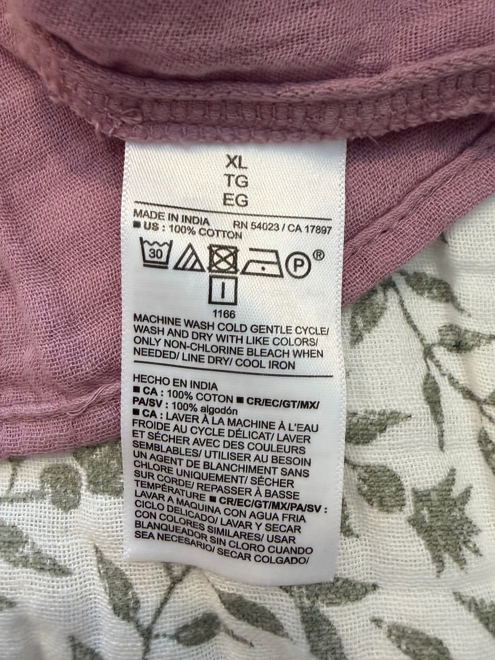 Old Navy Mauve Pink Cotton Gauze V-Neck Knee-Length Dress - Picture 5 of 5